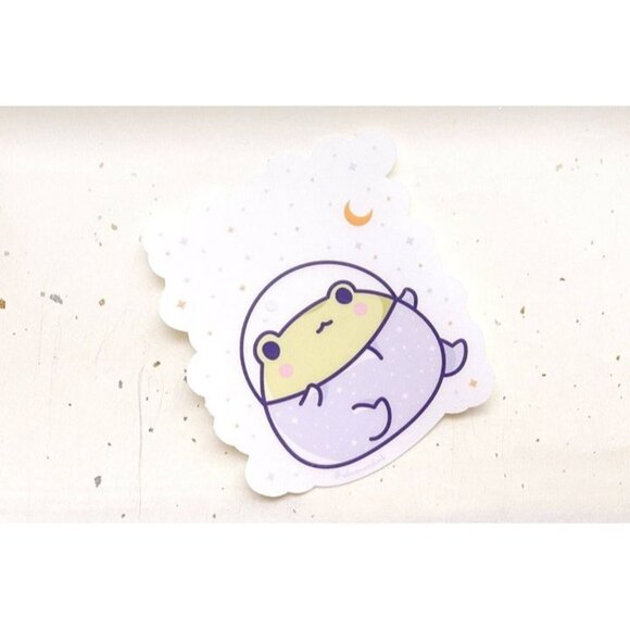 3 for $15 - Gogo the Frog in Space Sticker - Clear Vinyl - Picture 4 of 7